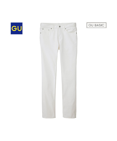 GU（ジーユー）の「（GU）スリムフィットストレートジーンズＣ（MEN ⁄ ジーンズ・メンズ・BLUE/OFF WHITE/BLACK・28/34/33/31/29/32/36/30）」の2枚目の写真