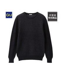 GU | （GU）タッククルーネックセーター（長袖）Ｂ(トップス)