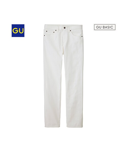 GU(ジーユー)の「(GU)レギュラーフィットストレートジーンズB(MEN ⁄ ジーンズ・メンズ・OFF WHITE/BLUE/BLACK・36/33/34/31/28/30/38/29/32)」の1枚目の写真