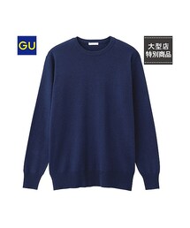 GU | （GU）ウールブレンドクルーネックセーター（長袖）(トップス)