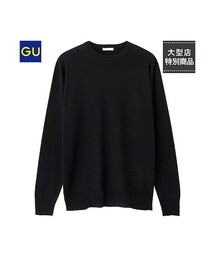 GU | （GU）ウールブレンドクルーネックセーター（長袖）(トップス)