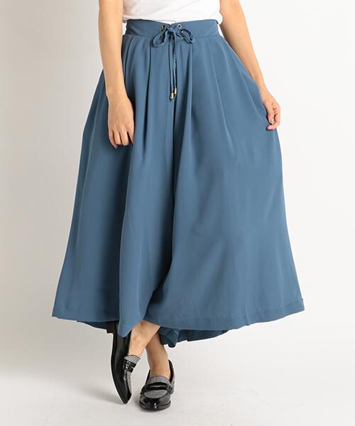 RAY CASSIN（レイカズン）の「レースアップガウチョパンツ（パンツ・レディース・ブラック/ブルー/カーキ/ピンク・FREE）」の3枚目の写真