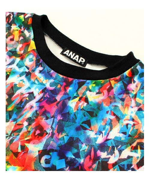 ANAP(アナップ)の「万華鏡風カラフル総柄トップス【別売りSETUP】(トップス・レディース・グリーン/ブルー・one size)」の10枚目の写真