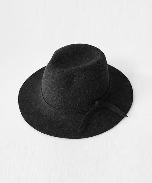 DHOLIC（ディーホリック）の「ウールフェドラハット（ハット・レディース・キャメル/グレー/ブラック/ブラックグレー/ベージュ/ワイン・FREE）」の4枚目の写真