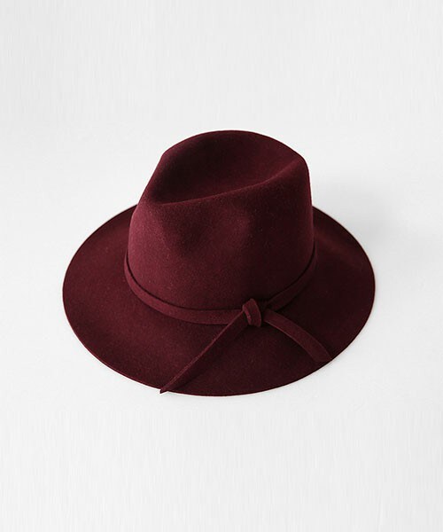 DHOLIC（ディーホリック）の「ウールフェドラハット（ハット・レディース・キャメル/グレー/ブラック/ブラックグレー/ベージュ/ワイン・FREE）」の6枚目の写真