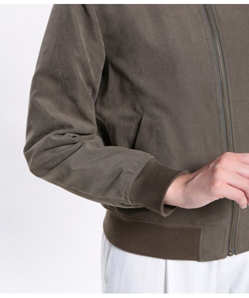 ROPE' PICNIC（ロペピクニック）の「リブつきジップアップブルゾン（ジャケット/アウター・レディース・ブラック/カーキ・38/40）」の8枚目の写真