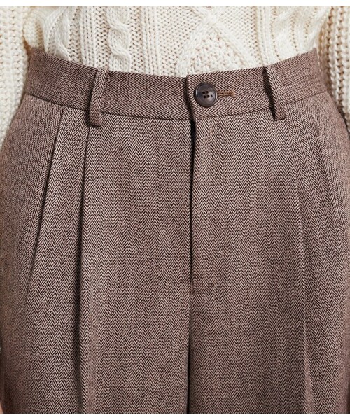 ROPE' PICNIC（ロペピクニック）の「ヘリンボーンWワイドパンツ（パンツ・レディース・グレー系/ベージュ系・36/38/40）」の6枚目の写真