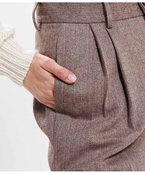 ROPE' PICNIC（ロペピクニック）の「ヘリンボーンWワイドパンツ（パンツ・レディース・グレー系/ベージュ系・36/38/40）」の7枚目の写真