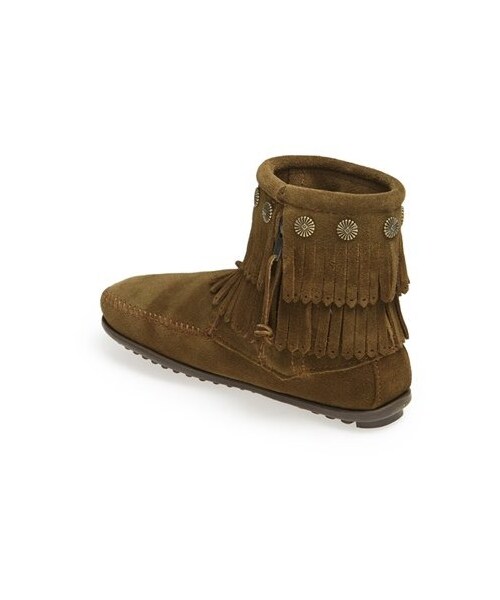 Minnetonka（ミネトンカ）の「Minnetonka 'Double Fringe' Boot（ブーツ・レディース・Purple/Brown・5 M/5.5 M/6 M）」の4枚目の写真