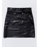 imvely | 合皮ダブルボタンスカート(Skirt)