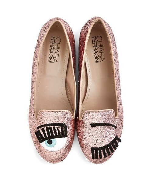 Chiara Ferragni（キアラフェラーニ）の「CHIARA FERRAGNI Chiara Ferragni 'Flirting' Flat (Women)（シューズ・レディース・Blue/Pink・34 EU/35 EU/36 EU/37 EU/38 EU/39 EU/40 EU/41 EU/42 EU）」の4枚目の写真