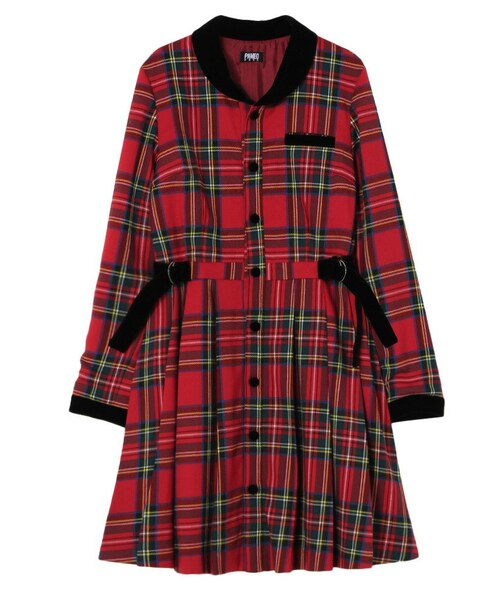 PAMEO POSE（パメオポーズ）の「NANCY PLAID DRESS（ワンピース・レディース・グレー/レッド/グリーン・F）」の3枚目の写真