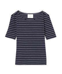 Ungrid | テレコボーダーボートネックTee(トップス)