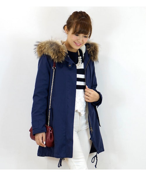 laboratory work（ラボラトリーワーク）の「【POINT×10】【laboratory work】CNピーチモッズコート（ジャケット/アウター・レディース・ベージュ/カーキ/ネイビー・S/M）」の8枚目の写真