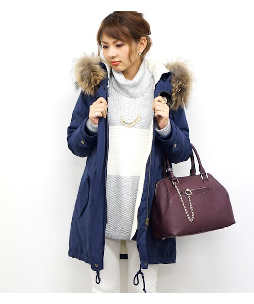 laboratory work（ラボラトリーワーク）の「【POINT×10】【laboratory work】CNピーチモッズコート（ジャケット/アウター・レディース・ベージュ/カーキ/ネイビー・S/M）」の3枚目の写真