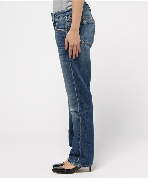 FRAME DENIM（フレームデニム）の「FRAME DENIM クラッシュデニム（デニムパンツ・レディース・ダークブルー・24/25/26/27）」の4枚目の写真