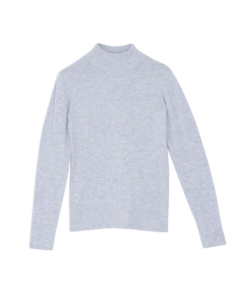 EMODA（エモダ）の「RIB ハイネックニットトップス（トップス・レディース・グレー/ブラック/レッド/ベージュ・F）」の2枚目の写真