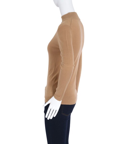 EMODA（エモダ）の「RIB ハイネックニットトップス（トップス・レディース・グレー/ブラック/レッド/ベージュ・F）」の7枚目の写真