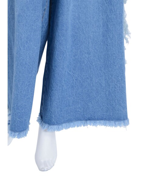 jouetie（ジュエティ）の「【仲里依紗コラボ】フリンジデニムパンツ（パンツ・レディース・アイスブルー/インディゴ）」の14枚目の写真