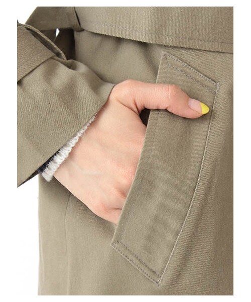 E hyphen world gallery（イーハイフンワールドギャラリー）の「ロングトレンチコート（ジャケット/アウター・ベージュ/カーキ/ネイビー）」の10枚目の写真