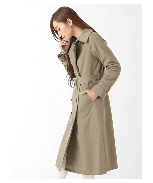 E hyphen world gallery（イーハイフンワールドギャラリー）の「ロングトレンチコート（ジャケット/アウター・ベージュ/カーキ/ネイビー）」の5枚目の写真