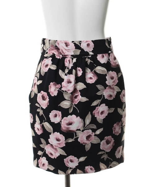 31 Sons de mode（トランテアン　ソン　ドゥ　モード）の「花柄コクーンスカート（スカート・レディース・オフホワイト/グレー/ネイビー・36/38）」の5枚目の写真