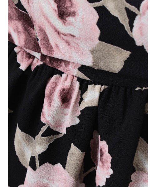 31 Sons de mode（トランテアン　ソン　ドゥ　モード）の「花柄コクーンスカート（スカート・レディース・オフホワイト/グレー/ネイビー・36/38）」の9枚目の写真