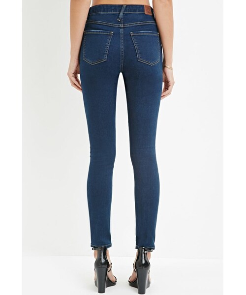 FOREVER 21（フォーエバー トゥエンティーワン）の「FOREVER 21 Life in Progress Skinny Jeans（デニムパンツ・レディース・Blue・24/25/26/27/28/29/30）」の5枚目の写真