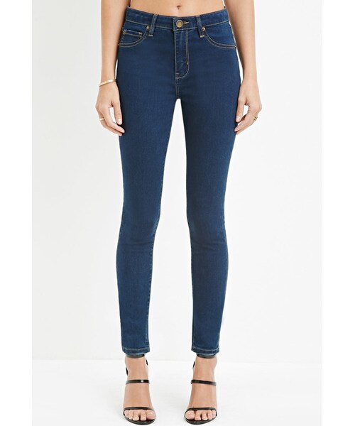 FOREVER 21（フォーエバー トゥエンティーワン）の「FOREVER 21 Life in Progress Skinny Jeans（デニムパンツ・レディース・Blue・24/25/26/27/28/29/30）」の3枚目の写真