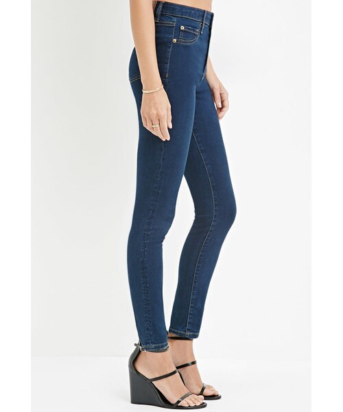 FOREVER 21（フォーエバー トゥエンティーワン）の「FOREVER 21 Life in Progress Skinny Jeans（デニムパンツ・レディース・Blue・24/25/26/27/28/29/30）」の4枚目の写真