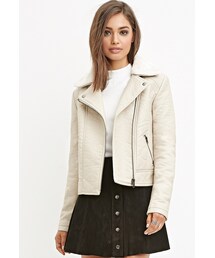FOREVER 21 | FOREVER 21 Faux Leather Moto Jacket(ライダースジャケット)