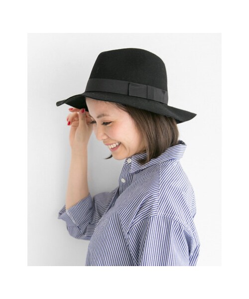 URBAN RESEARCH Sonny Label(アーバンリサーチサニーレーベル)の「幅広ウールハット(帽子・レディース・ライトグレー/グレー/ライトベージュ/ネイビー/ブラック・FREE)」の7枚目の写真
