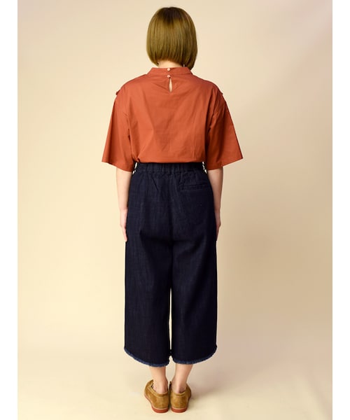 w closet（ダブルクローゼット）の「フリンジデニムガウチョパンツ（パンツ・レディース・ブルー/ネイビー・FREE）」の5枚目の写真