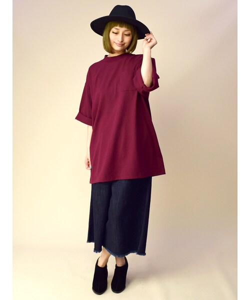 w closet（ダブルクローゼット）の「フリンジデニムガウチョパンツ（パンツ・レディース・ブルー/ネイビー・FREE）」の12枚目の写真