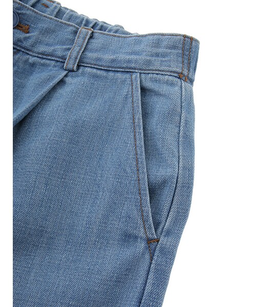 w closet（ダブルクローゼット）の「フリンジデニムガウチョパンツ（パンツ・レディース・ブルー/ネイビー・FREE）」の7枚目の写真