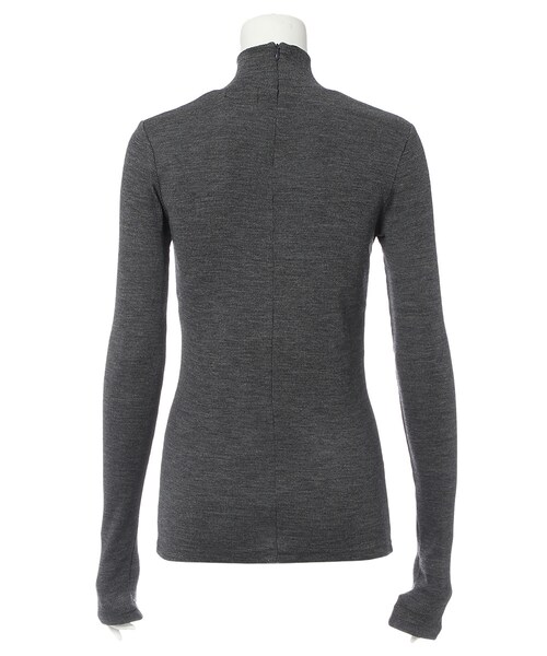 G.V.G.V.（ジーヴィージーヴィー）の「RIBBED WOOL JERSEY HIGH NECK TOP（トップス・レディース・GREY/BLACK/BGD/KHAKI・XS）」の6枚目の写真