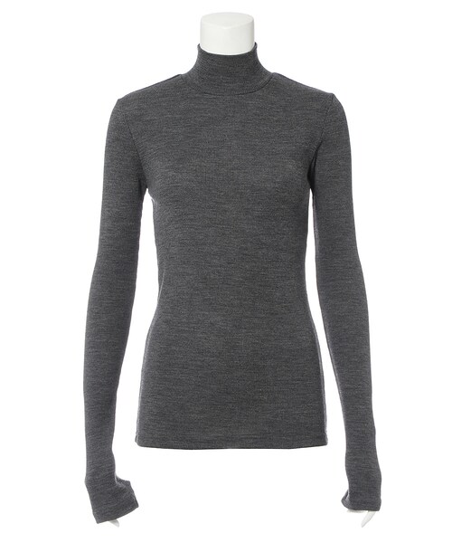 G.V.G.V.（ジーヴィージーヴィー）の「RIBBED WOOL JERSEY HIGH NECK TOP（トップス・レディース・GREY/BLACK/BGD/KHAKI・XS）」の5枚目の写真