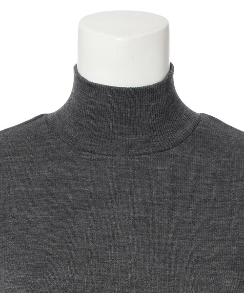 G.V.G.V.（ジーヴィージーヴィー）の「RIBBED WOOL JERSEY HIGH NECK TOP（トップス・レディース・GREY/BLACK/BGD/KHAKI・XS）」の7枚目の写真
