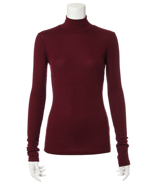 G.V.G.V.（ジーヴィージーヴィー）の「RIBBED WOOL JERSEY HIGH NECK TOP（トップス・レディース・GREY/BLACK/BGD/KHAKI・XS）」の4枚目の写真