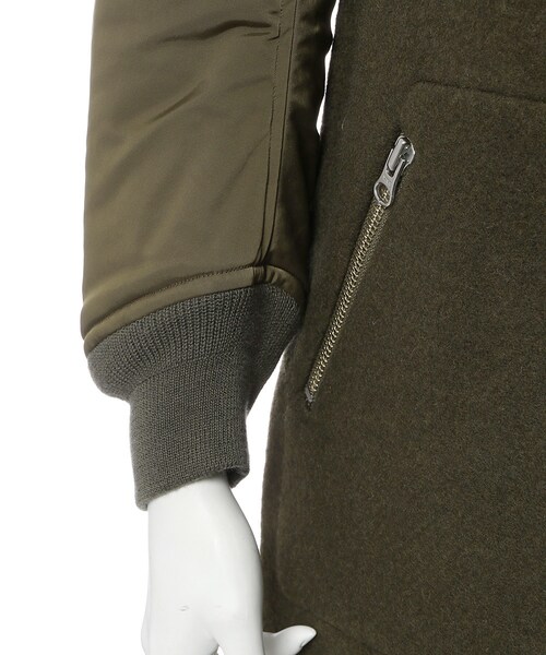 G.V.G.V.（ジーヴィージーヴィー）の「MA-1 SLEEVE COAT（ジャケット/アウター・レディース・KHAKI/BLACK・34/36）」の7枚目の写真