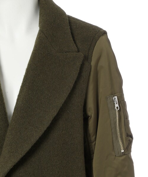 G.V.G.V.（ジーヴィージーヴィー）の「MA-1 SLEEVE COAT（ジャケット/アウター・レディース・KHAKI/BLACK・34/36）」の6枚目の写真