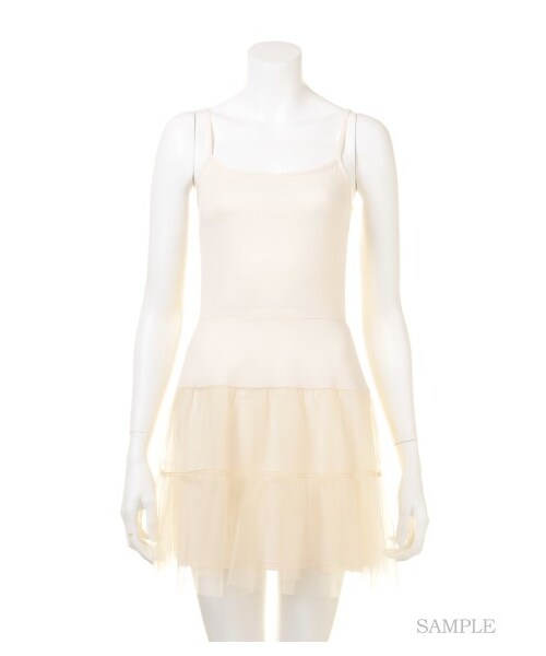 SNIDEL（スナイデル）の「ノースリーブニットフレアワンピース（膝丈