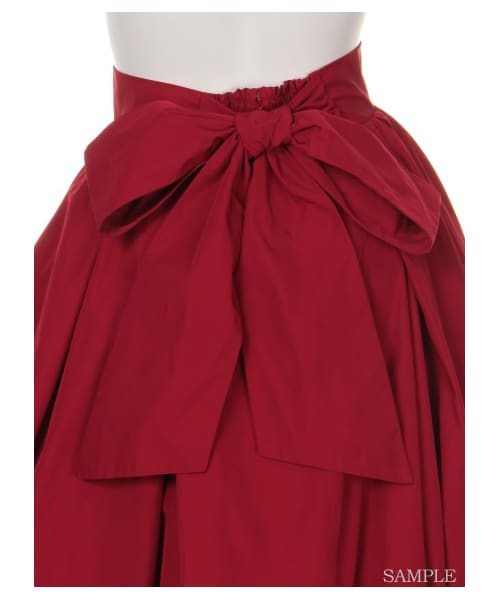 SNIDEL(スナイデル)の「バックリボンバルーンスカート(ミニスカート・レディース・CHECK/ROSE/BLK・F)」の8枚目の写真