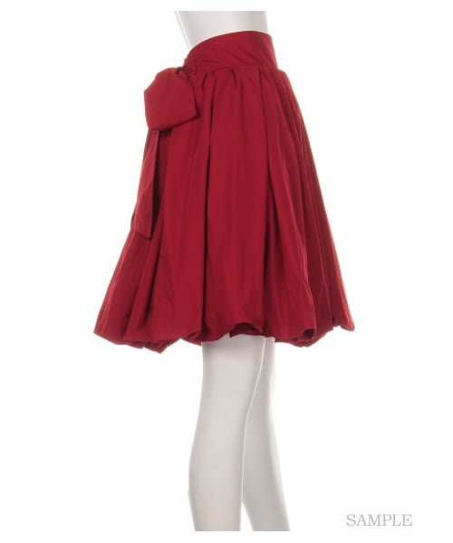 SNIDEL(スナイデル)の「バックリボンバルーンスカート(ミニスカート・レディース・CHECK/ROSE/BLK・F)」の6枚目の写真