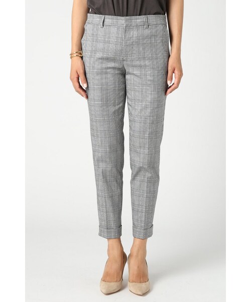 Spick & Span（スピックアンドスパン）の「グレンチェックST スソW（パンツ・レディース・グレー/グレーB・34/36/38/40）」の4枚目の写真