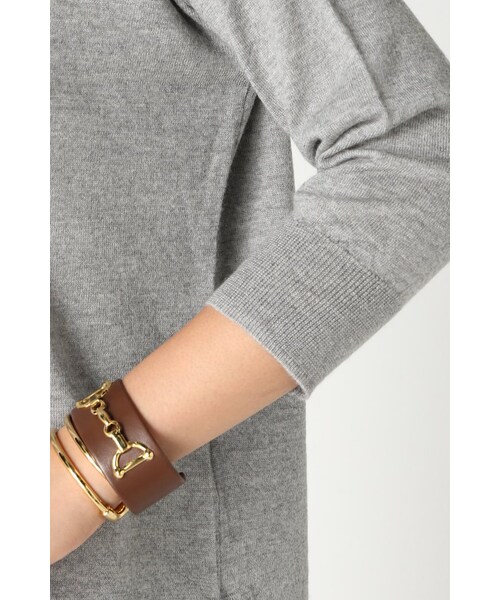 Spick & Span（スピックアンドスパン）の「ITALY WOOL 16Gテンジク プルオーバー（トップス・レディース・ブラック/グレーA/ホワイト/ピンク・フリー）」の13枚目の写真