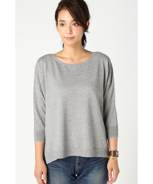 Spick & Span（スピックアンドスパン）の「ITALY WOOL 16Gテンジク プルオーバー（トップス・レディース・ブラック/グレーA/ホワイト/ピンク・フリー）」の8枚目の写真