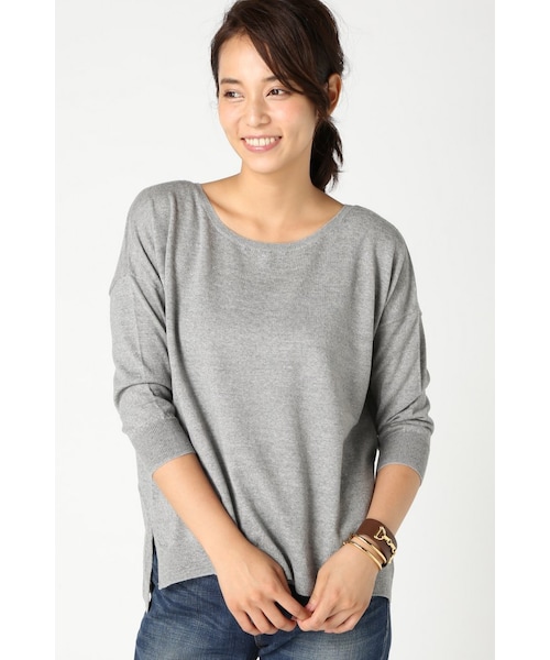 Spick & Span（スピックアンドスパン）の「ITALY WOOL 16Gテンジク プルオーバー（トップス・レディース・ブラック/グレーA/ホワイト/ピンク・フリー）」の3枚目の写真