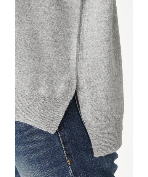 Spick & Span（スピックアンドスパン）の「ITALY WOOL 16Gテンジク プルオーバー（トップス・レディース・ブラック/グレーA/ホワイト/ピンク・フリー）」の14枚目の写真