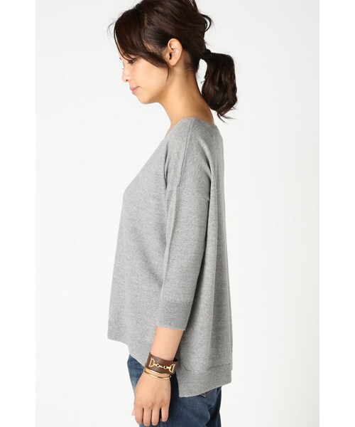 Spick & Span（スピックアンドスパン）の「ITALY WOOL 16Gテンジク プルオーバー（トップス・レディース・ブラック/グレーA/ホワイト/ピンク・フリー）」の9枚目の写真